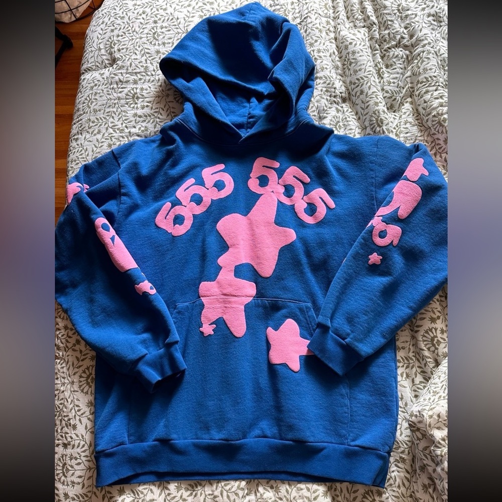 NEW Sp5der Beluga Hoodie Blue